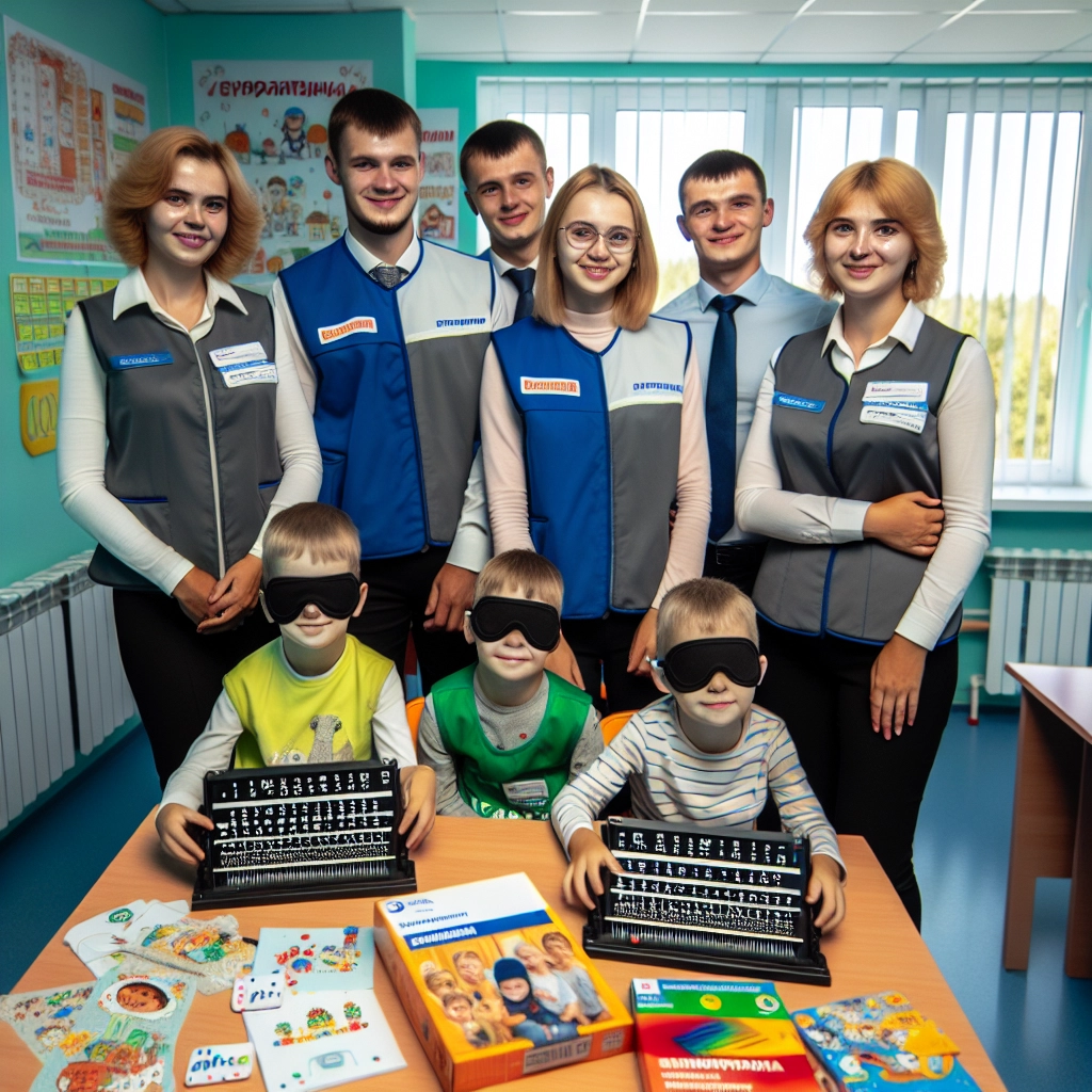 «Эн+ Тепло Волга» поддержала незрячих первоклассников центра «Перспектива»: канцелярия в Брайле и помощь с водонагревом