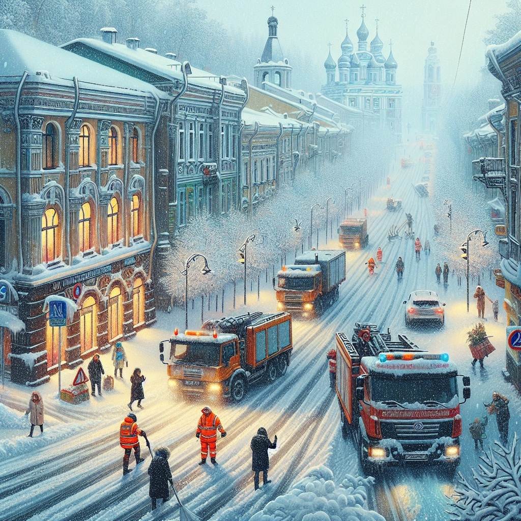 В Нижнем Новгороде введён режим чрезвычайной ситуации из‑за снегопада